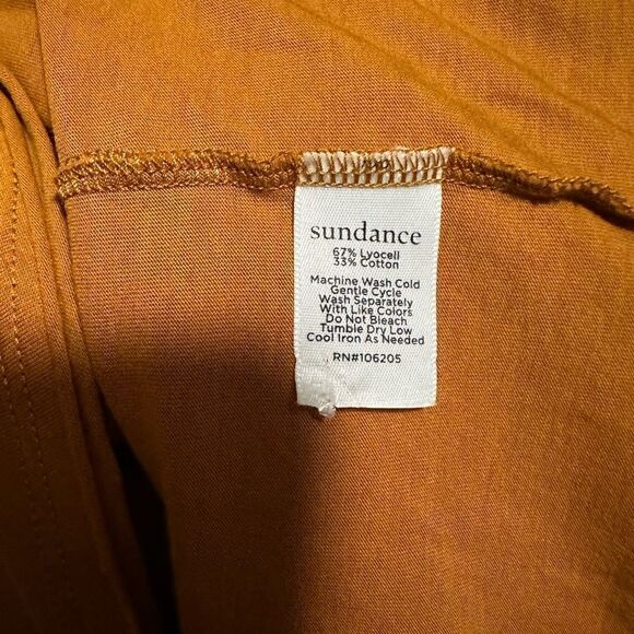 Sundance Button Sleeve Long Sleeve Top Size XS Burnt Yellow- Orange - Picture 6 of 6